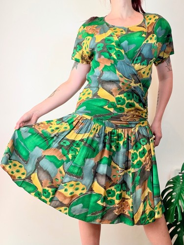Vintage1980s wrap dress - wrap,