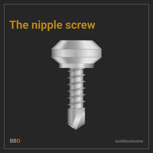 Nipple screws weather bar drip - nipple,