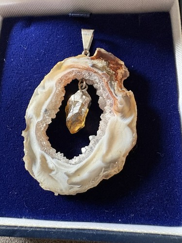 Druzy pendant agate - druzy, geode