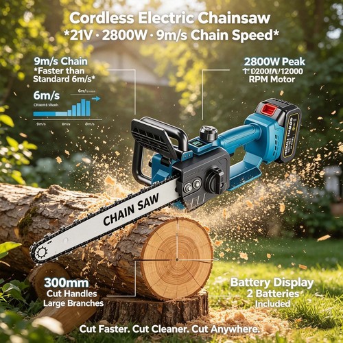 Cordless chainsaw - 12",