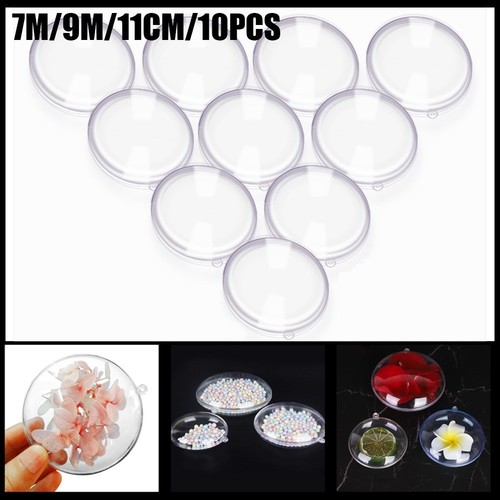 10x set clear ball baubles - clear,