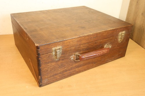 Vintage wooden suitcase - vintage,