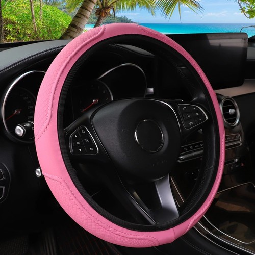 Leather embossed steering - leather,