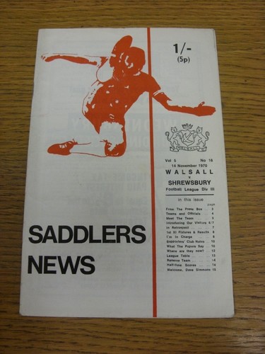 1970 walsall v - 14/11/1970,