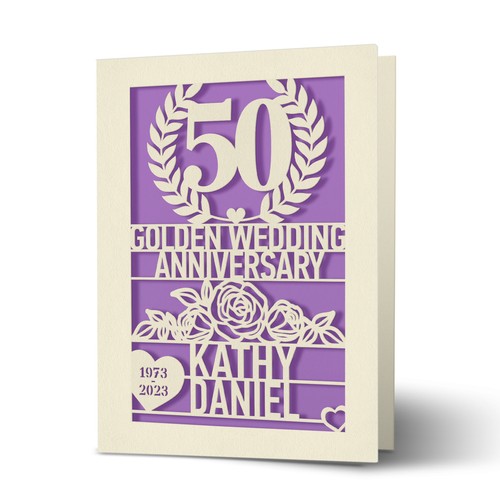 Personalised 50th golden - 50th,