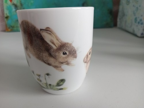 Lovely white vivara mug with - lovely,