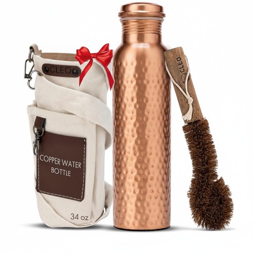 Copper water bottle 950ml - copper,