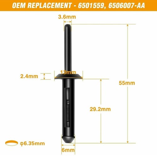 Moulding clip rocker screw - moulding, set