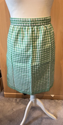 Vintage green gingham half - green,