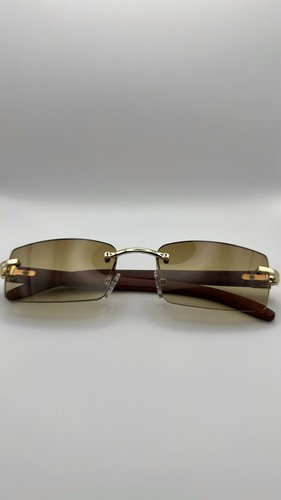 Rimless gold wood - rimless,