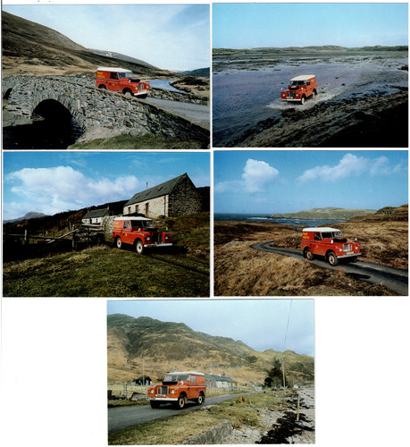 Land rover postcard set 5 - set,