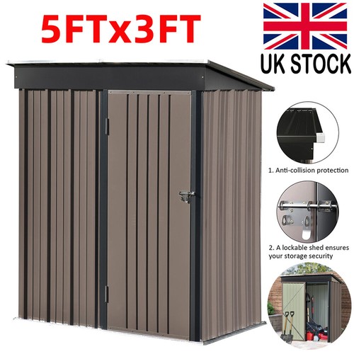 5x3ft metal garden shed - metal,