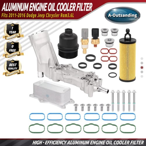 Aluminum engine oil cooler - engine,