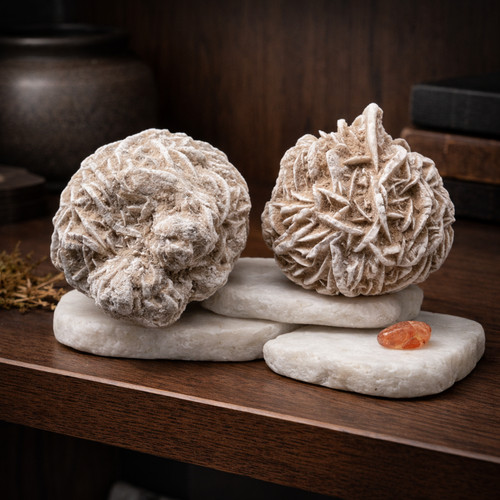 Round desert rose natural - desert,