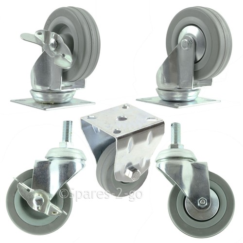 Heavy duty rubber castor - rubber, wheel