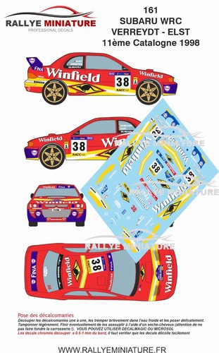 Decals ref 0161 subaru - 1/43,
