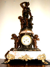 Antique french figural mantel - figural,