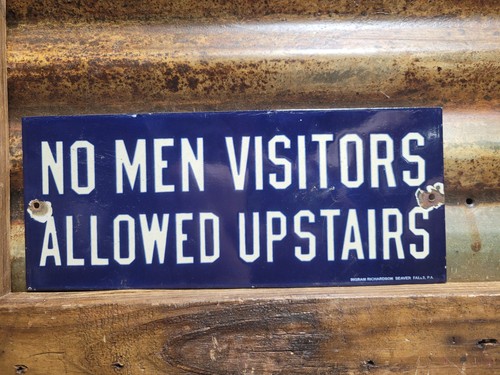 Vintage brothel porcelain sign - vintage,