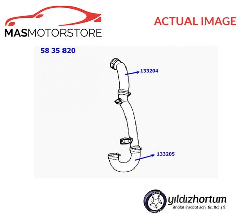 Charge air cooler intake - cooler, hose