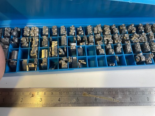 Vintage lead typeset printing - lead, -printing