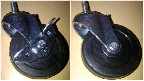 Rubber castors fit chrome - rubber,