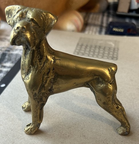 Solid brass heavy - boxer, dog