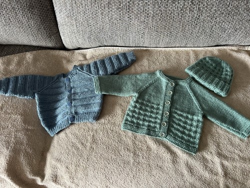 Hand knitted baby cardigans - hand-knitted, &
