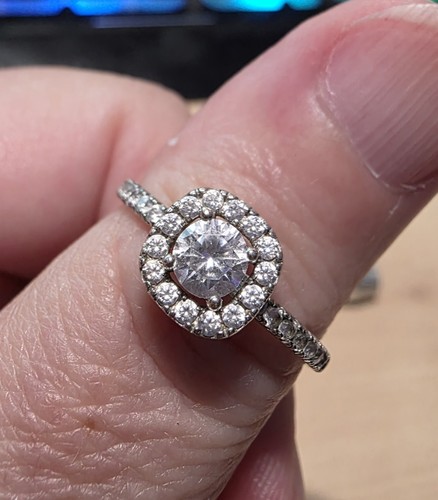 Diamonique halo 925 silver - halo,