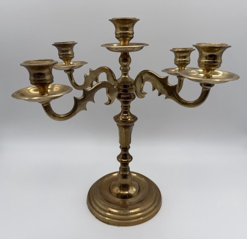 Vintage arm brass candelabra - vintage,