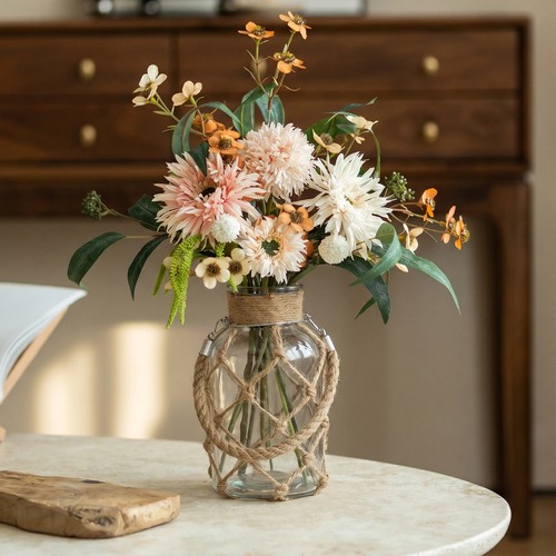 Boho rustic vase with - rustic,