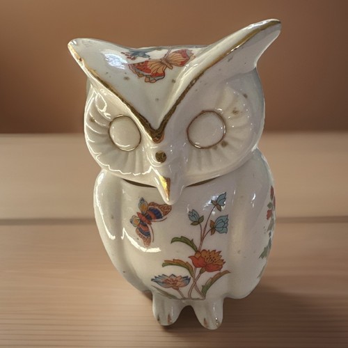 Aynsley owl trinket box jar - aynsley,