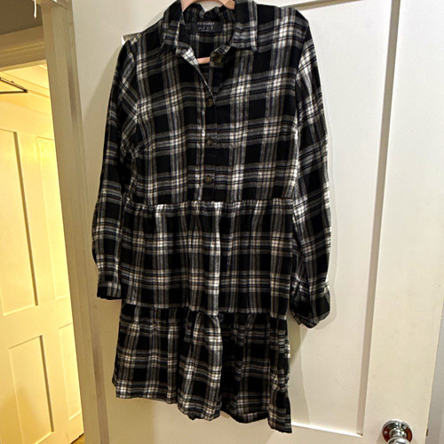 Primark black grey white plaid - primark,