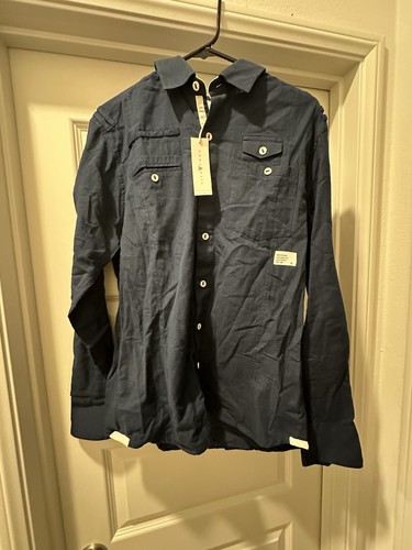 Five four men blue - blue., button