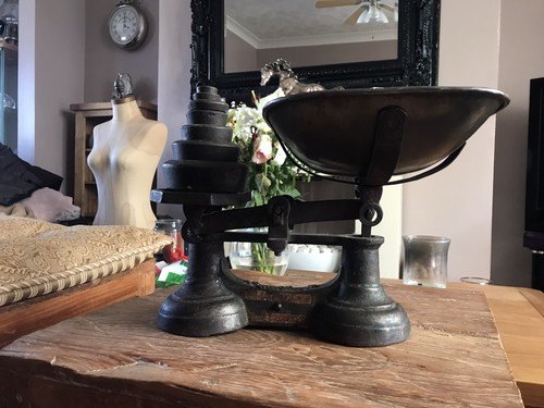 Antique kitchen scales j - scales, j&j