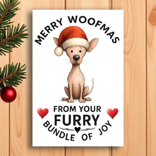 Merry woofmas dog christmas - merry,