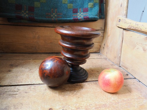 Rare unique turned wood table - turned,