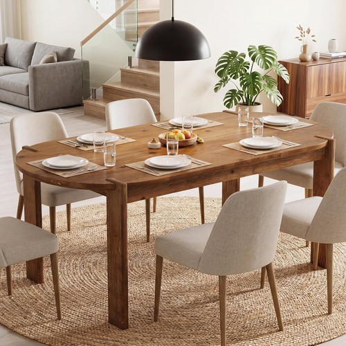 Solid wood oval dining - oval,