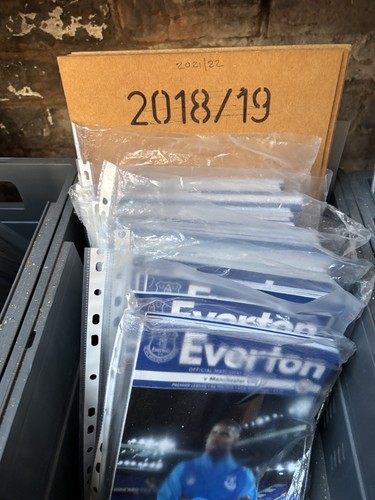 Everton home programmes - everton,