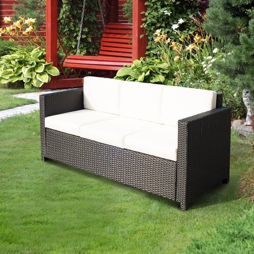 Rattan seater lounge sofa - seater,