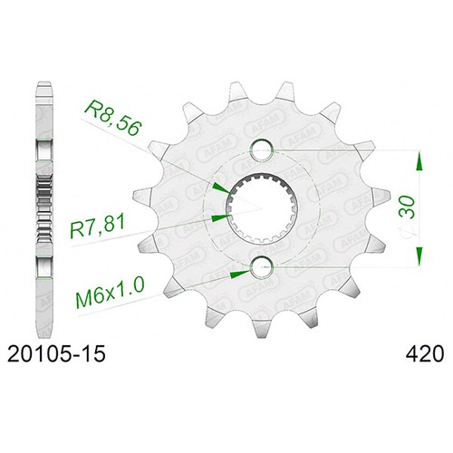 Afam steel sprocket p420 z15 - afam,