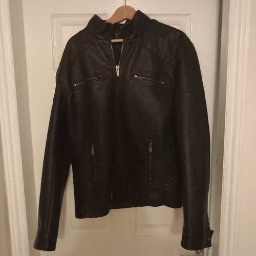 Mens xxl leather jacket fire - xxl,