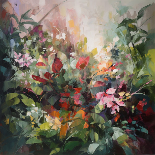 Botanical abstract oil - botanical,