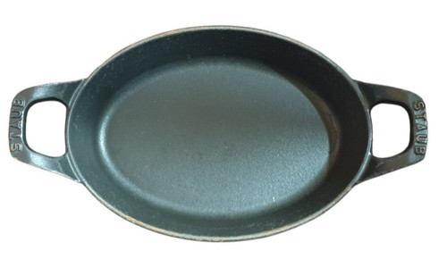 Vintage staub oval black cast - black,