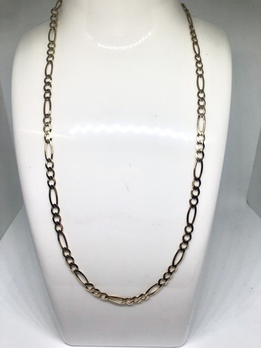 9ct yellow gold figaro chain - 9ct,