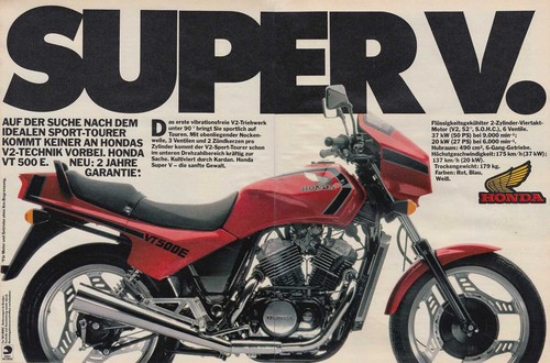 Honda 500 advertising - honda, vt