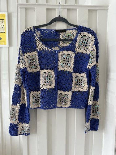 Zara sequin crochet cardigan - crochet,