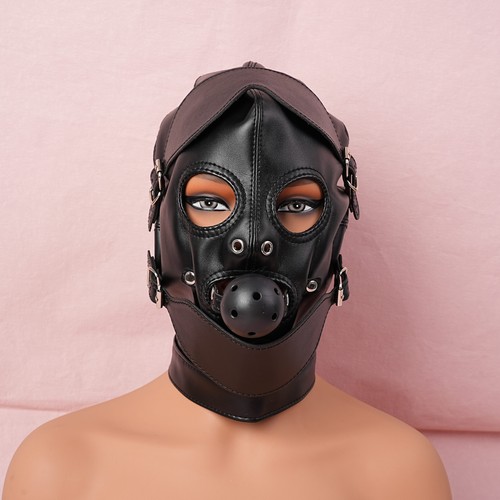 Leather head mask harness - pu,