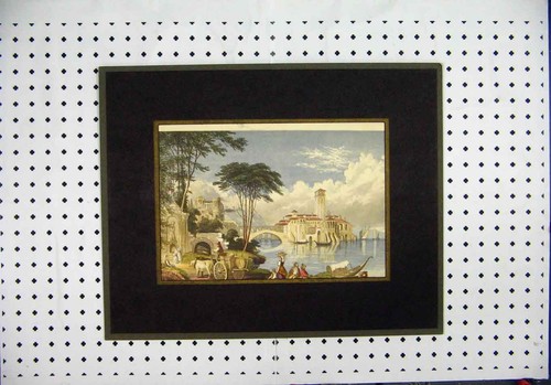 Original old antique print - original,