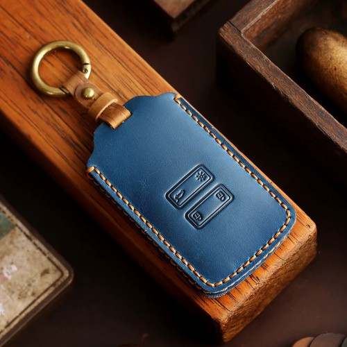 Leather car key cover - leather,