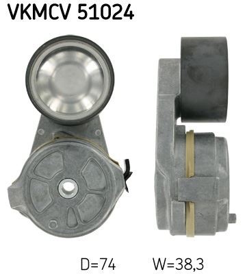 Ribbed belt tensioner for - v-ribbed,